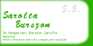 sarolta burszon business card